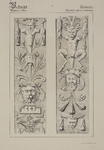 214460 Interieur van de Domkerk te Utrecht: afbeelding in twee delen van een fries van een kerkbank.N.B. De afbeelding ...